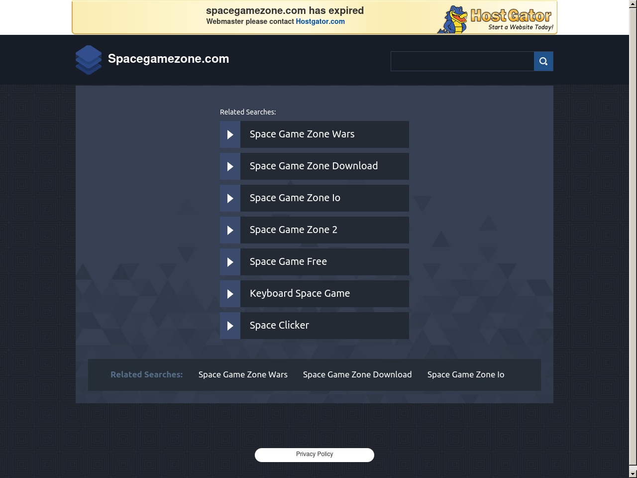 spacegamezone.com screenshot alt-text