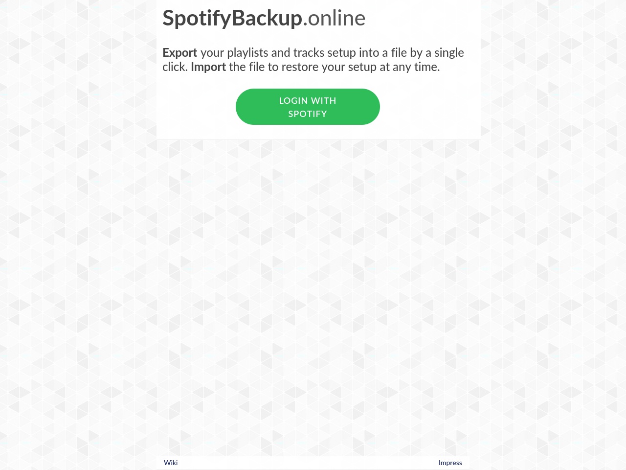 spotifybackup.online screenshot alt-text