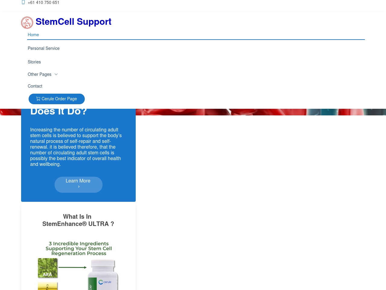 stemcellsupport.org screenshot alt-text