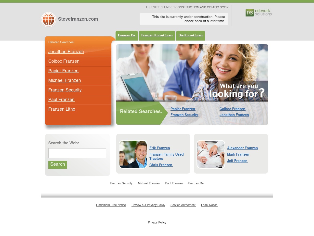 stevefranzen.com screenshot alt-text