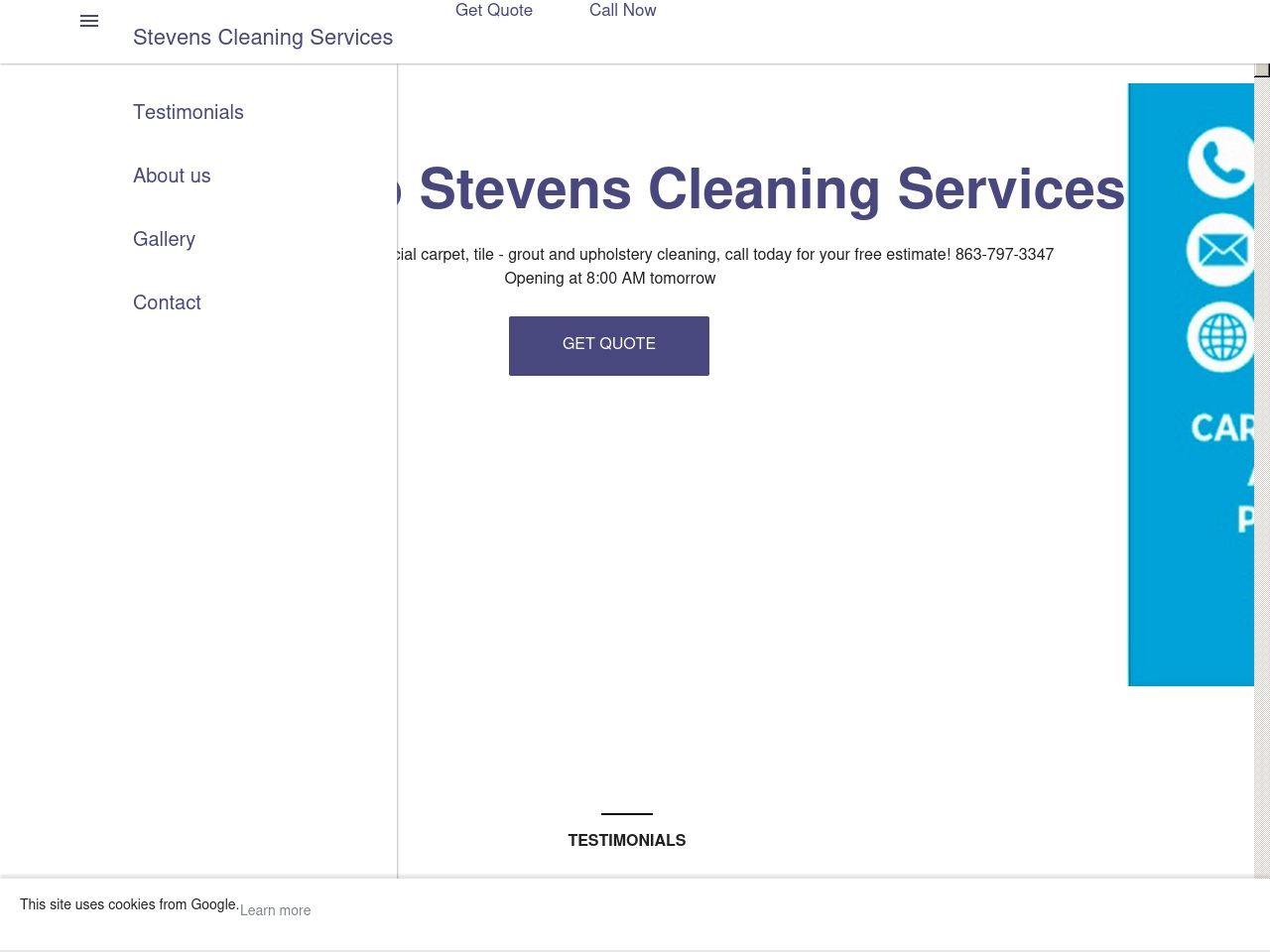stevenssteam.com screenshot alt-text