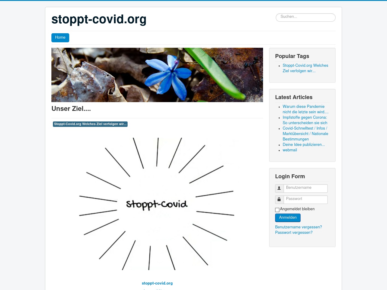 stoppt-covid.org screenshot alt-text