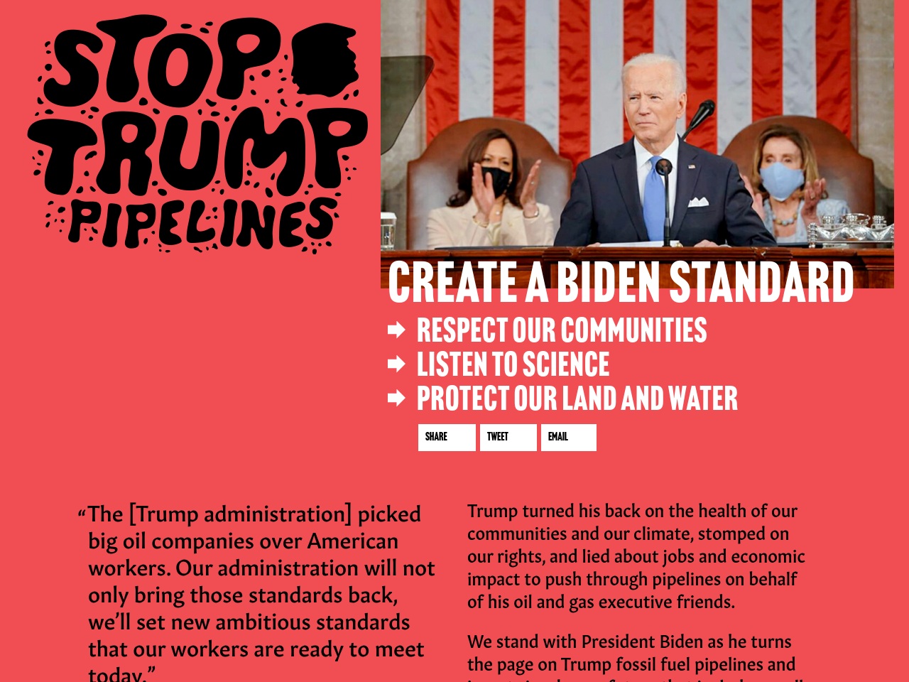 stoptrumppipelines.com screenshot alt-text