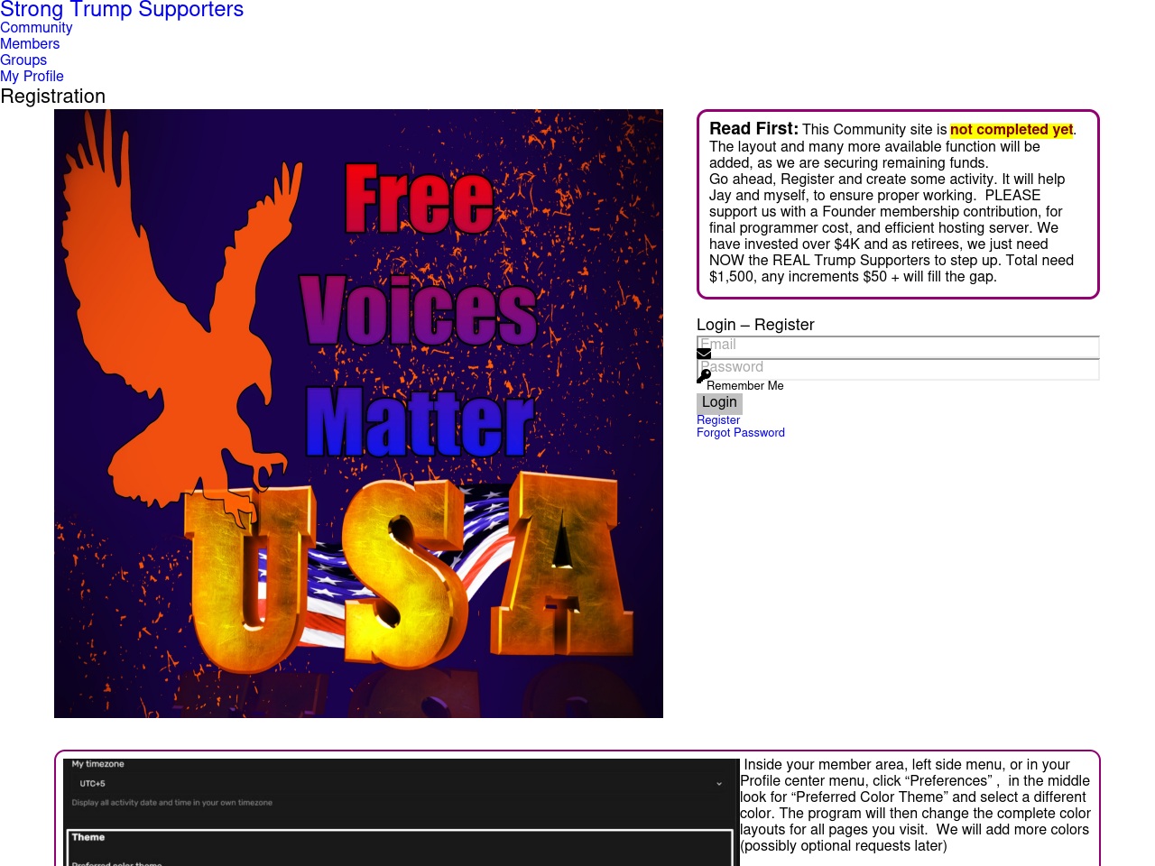 strongtrumpsupporters.com screenshot alt-text