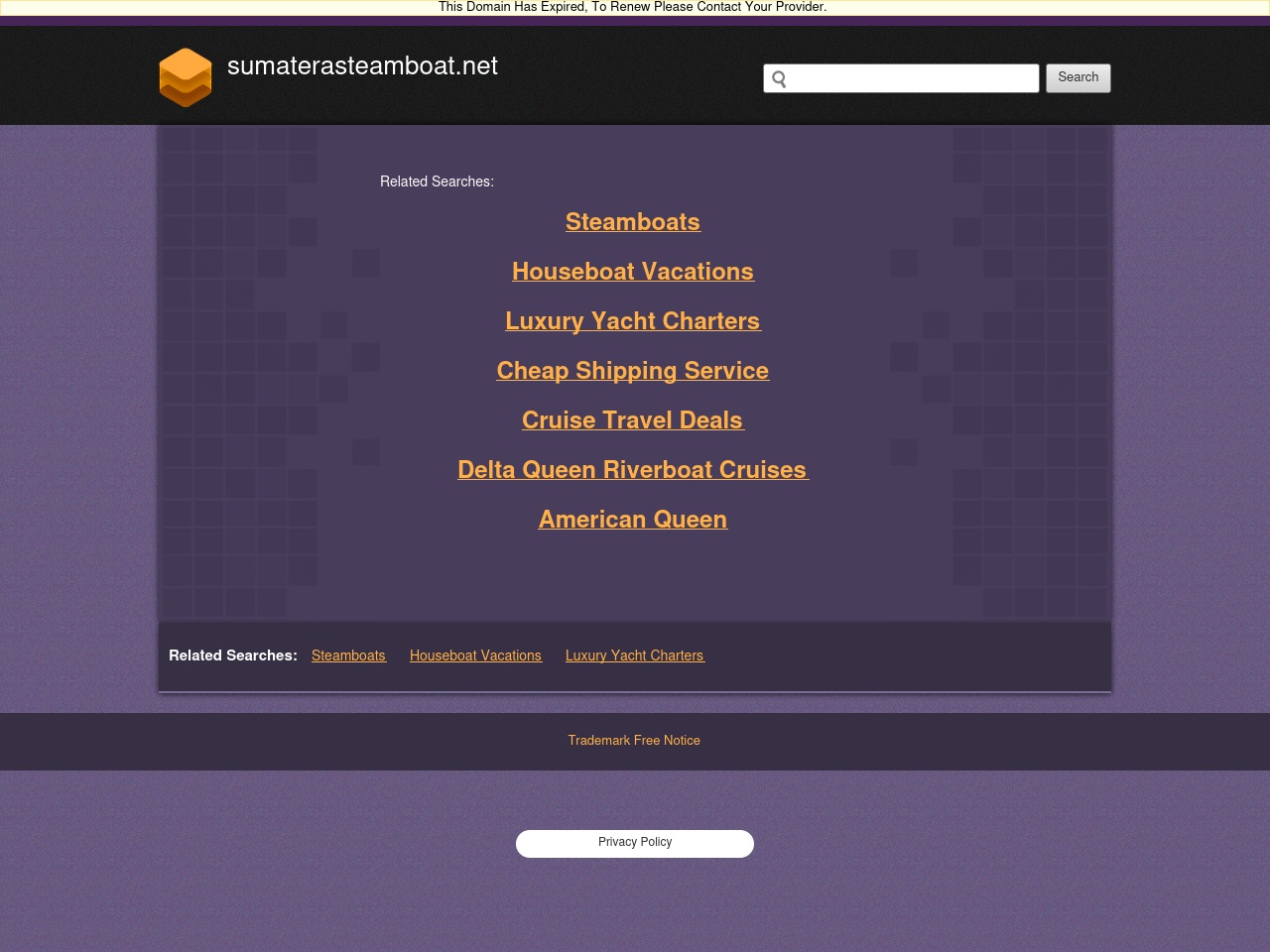 sumaterasteamboat.net screenshot alt-text