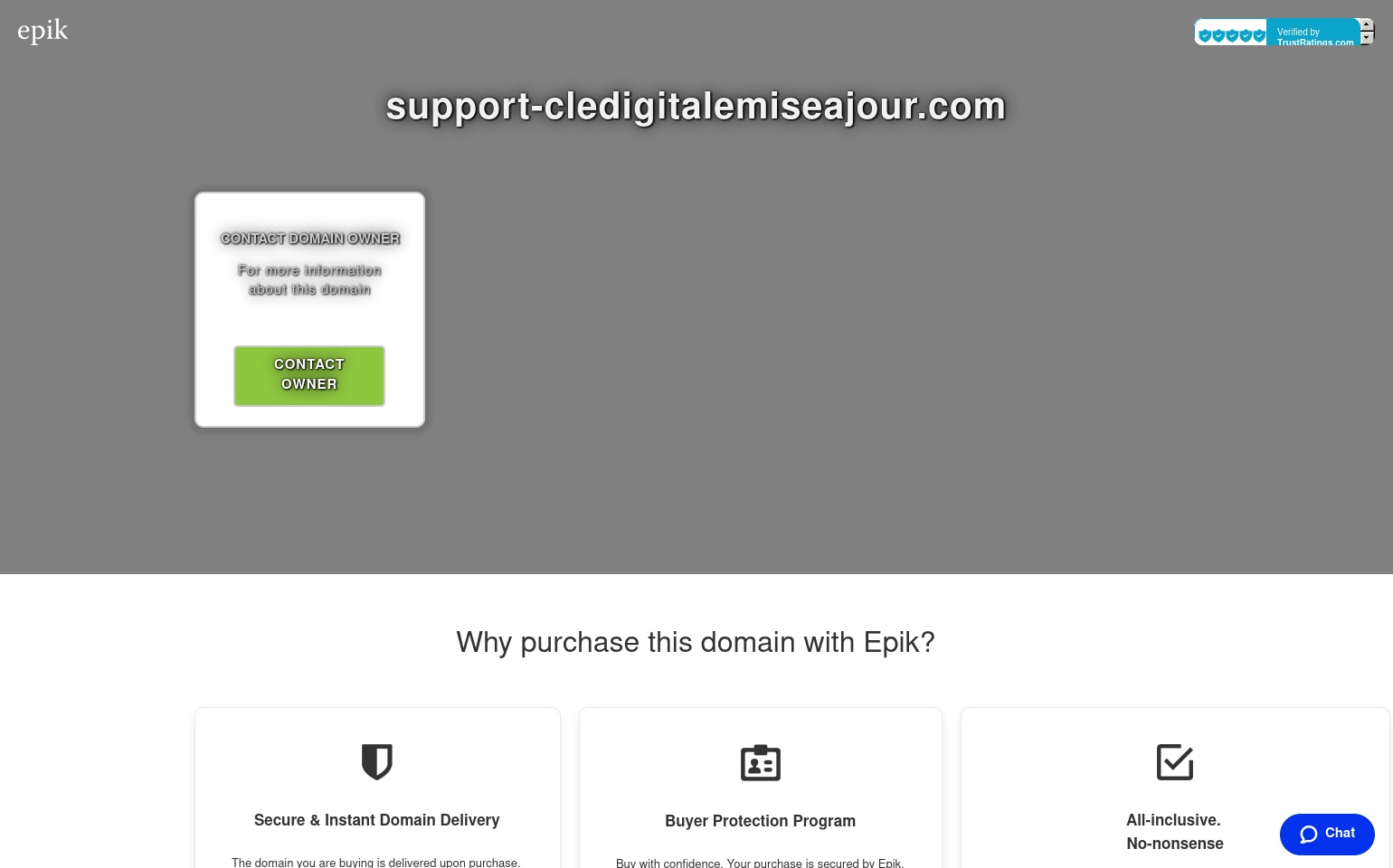 support-cledigitalemiseajour.com screenshot alt-text