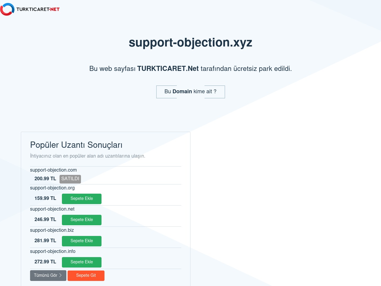 support-objection.xyz screenshot alt-text