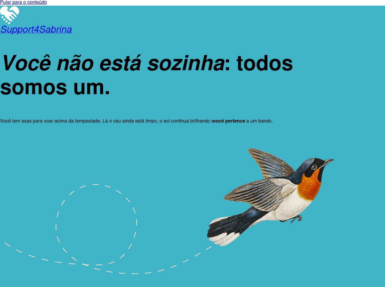support4sabrina.com screenshot alt-text