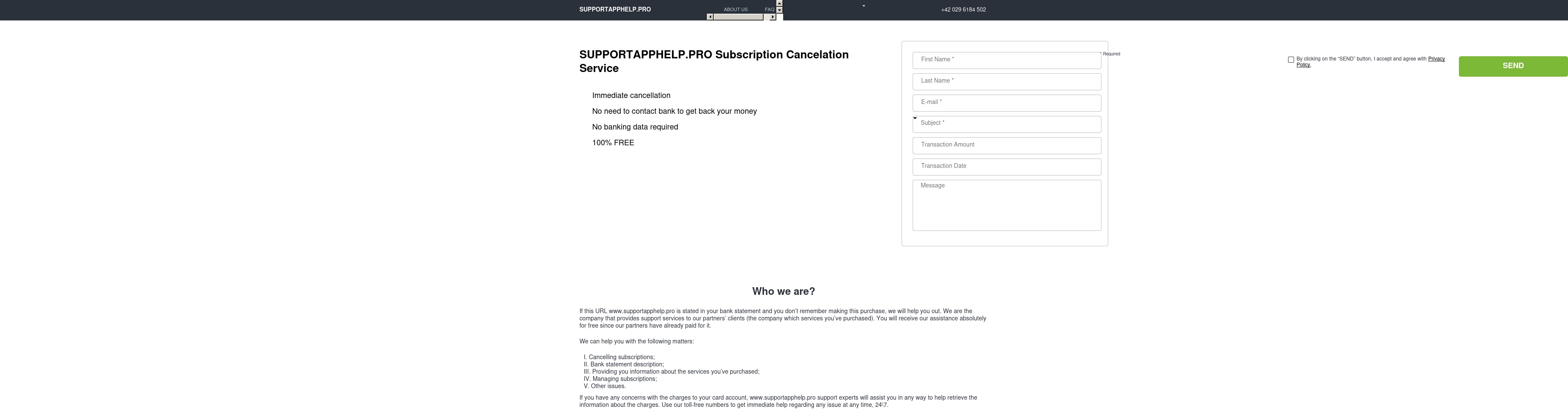 supportapphelp.pro screenshot alt-text