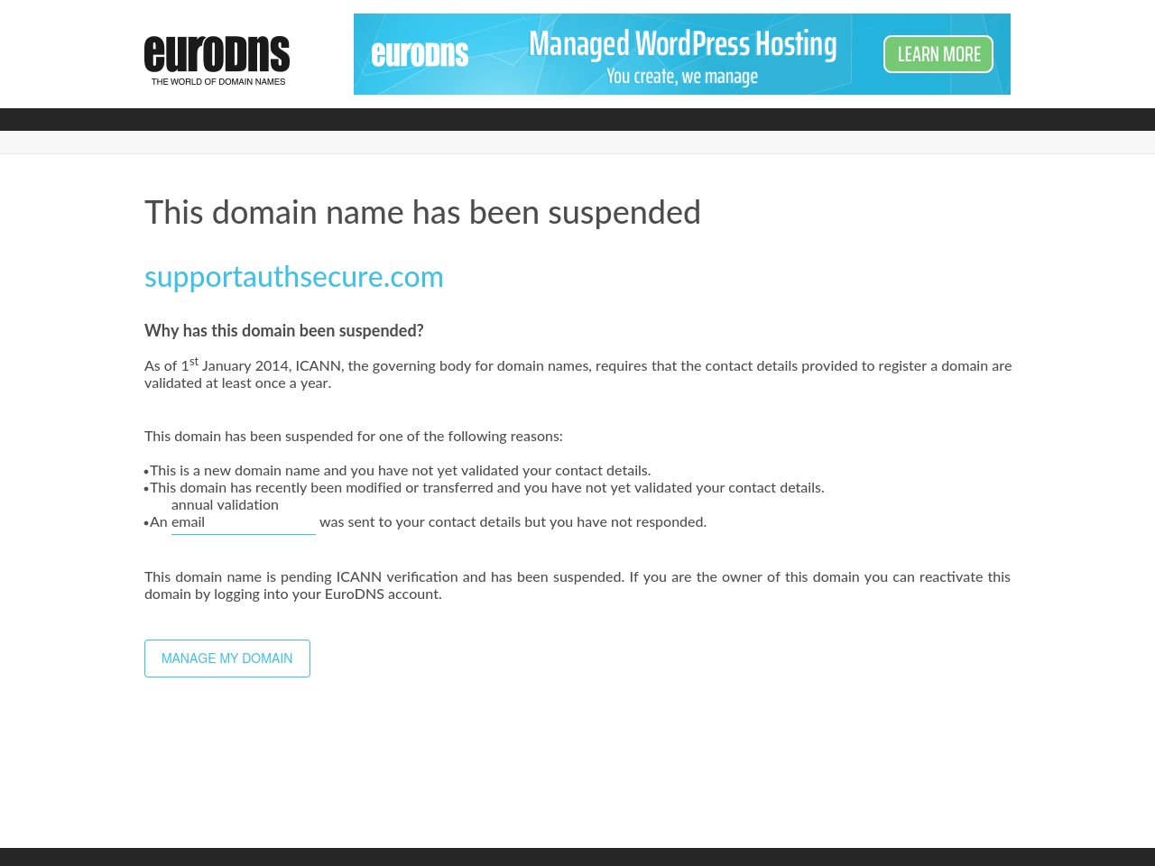 supportauthsecure.com screenshot alt-text