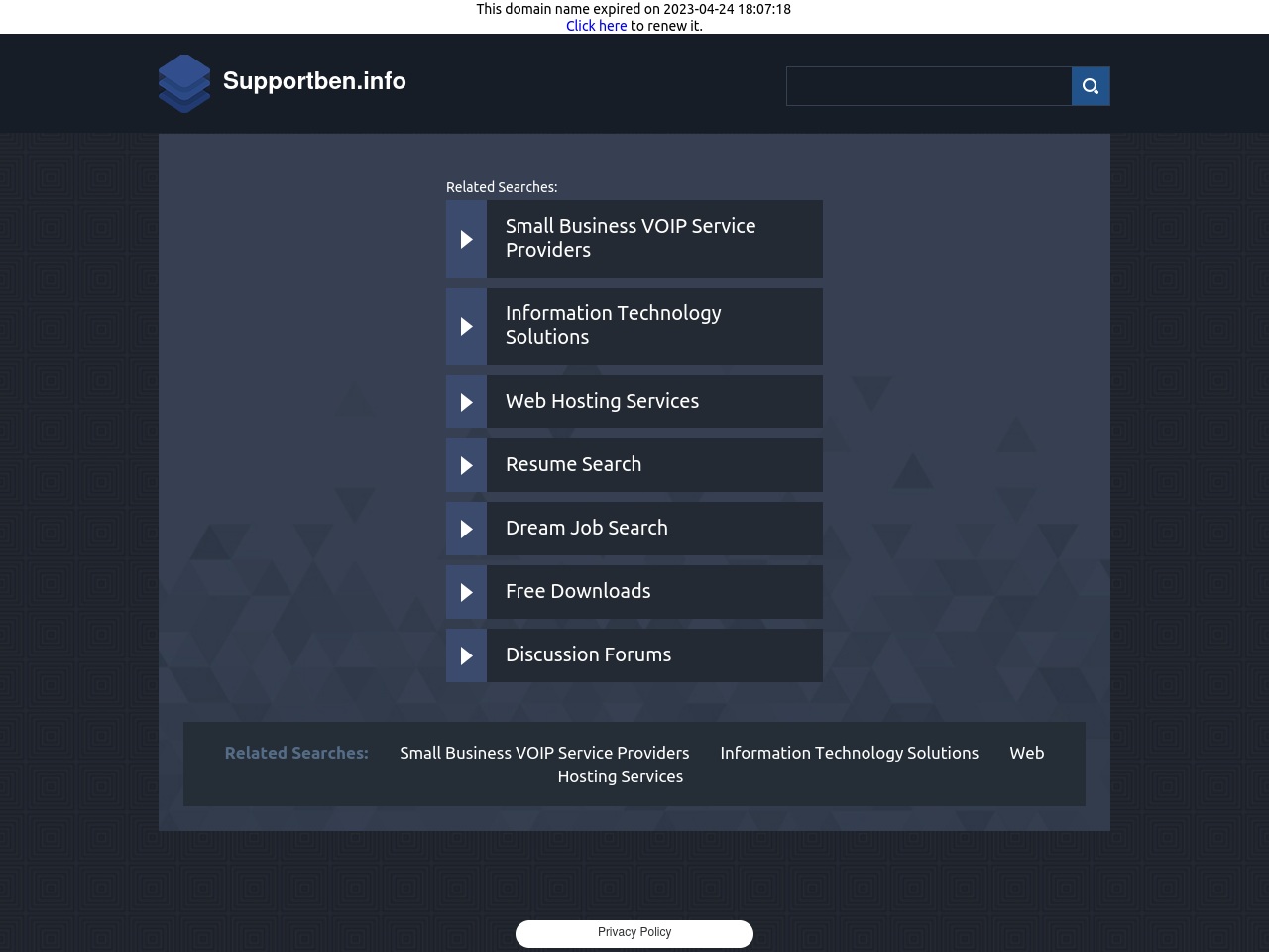 supportben.info screenshot alt-text