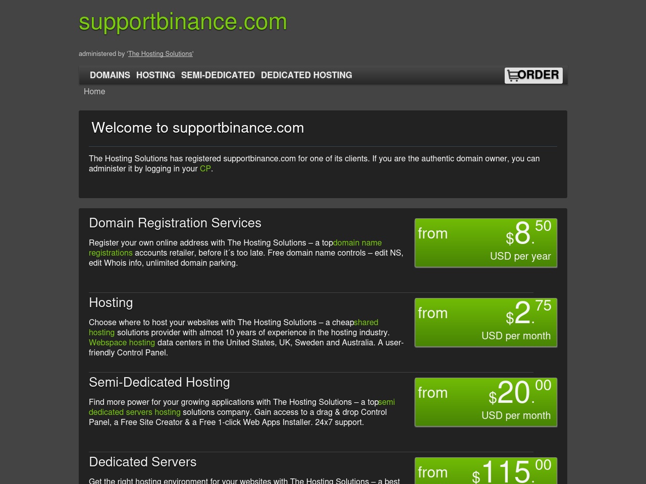 supportbinance.com screenshot alt-text