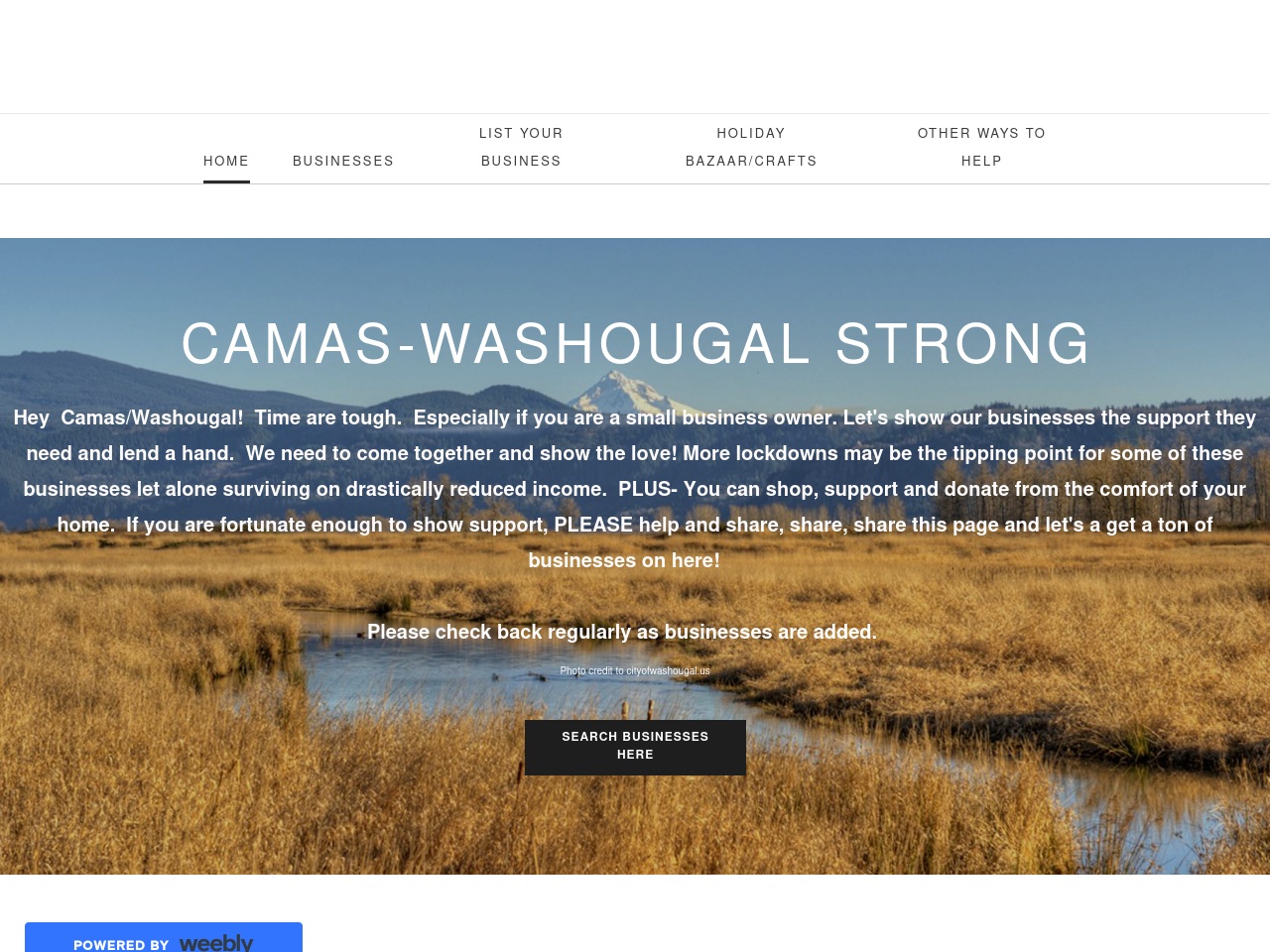 supportcamaswashougalbiz.com screenshot alt-text