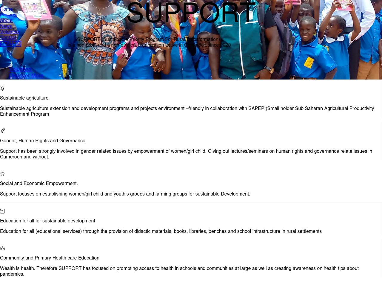 supportcameroon.org screenshot alt-text