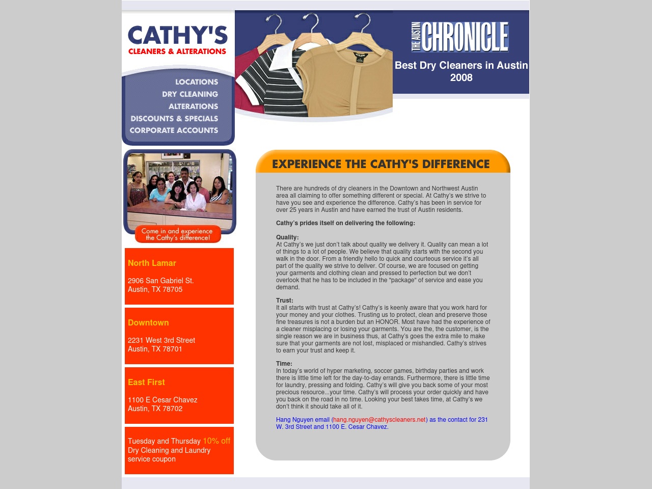 supportcathyscleaners.net screenshot alt-text