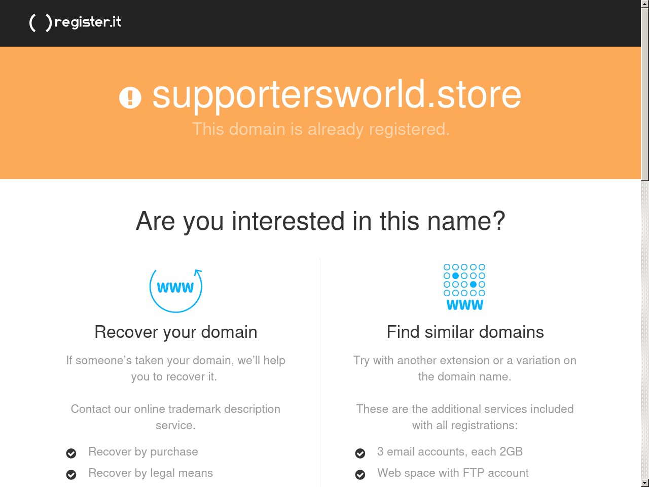 supportersworld.store screenshot alt-text