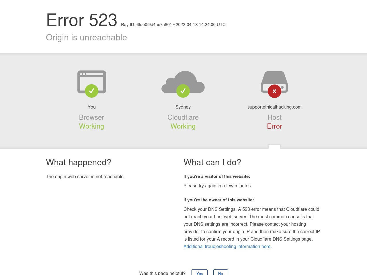 supportethicalhacking.com screenshot alt-text