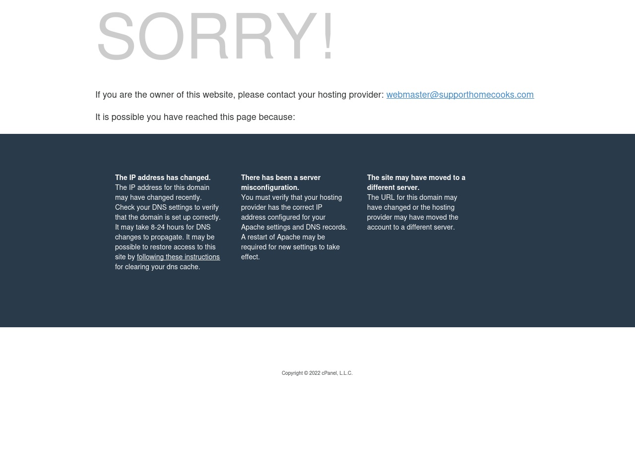 supporthomecooks.com screenshot alt-text