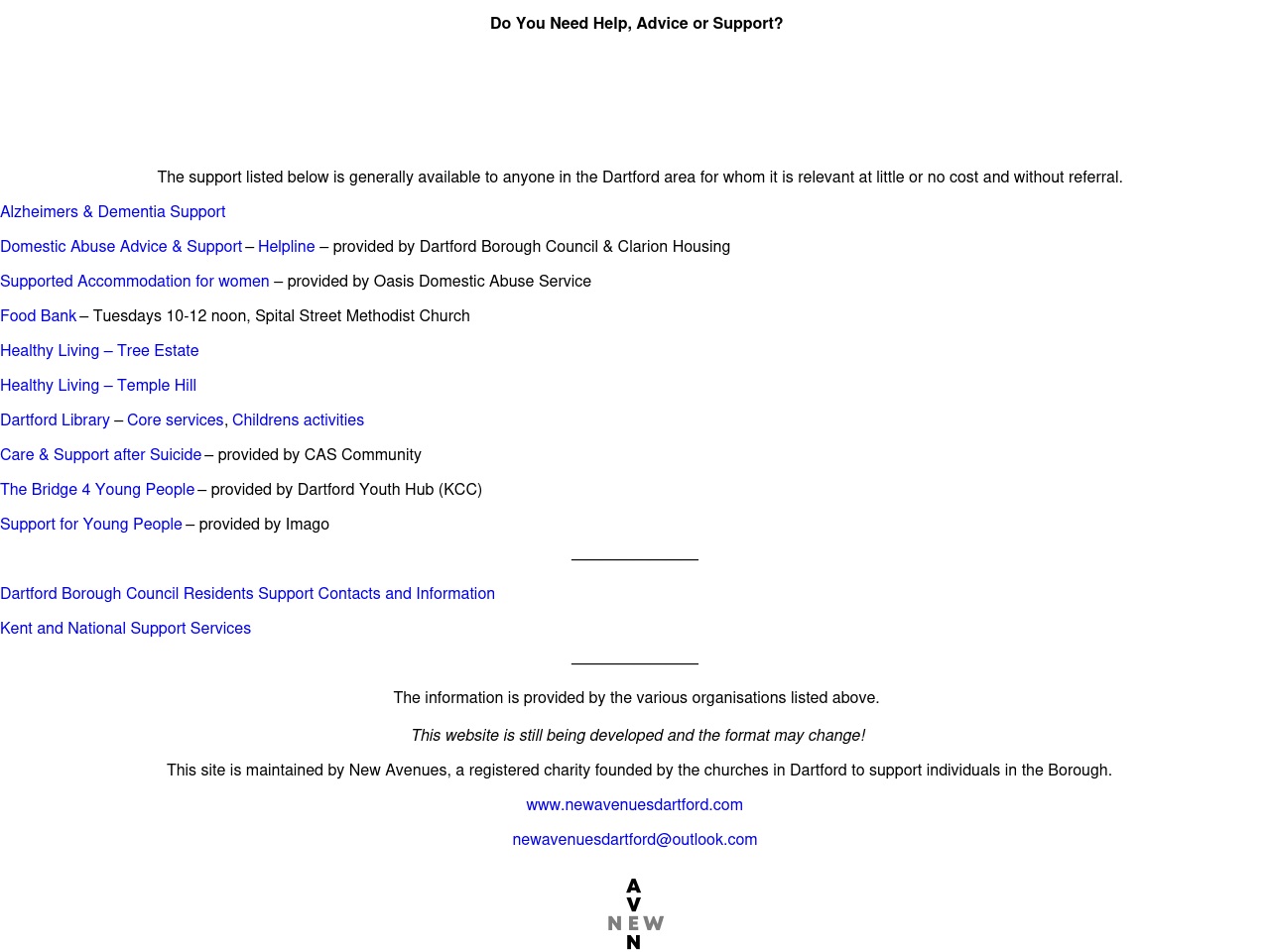 supportindartford.com screenshot alt-text