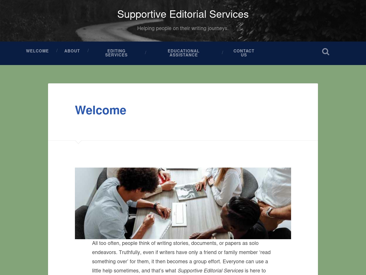 supportiveeditorialservices.com screenshot alt-text