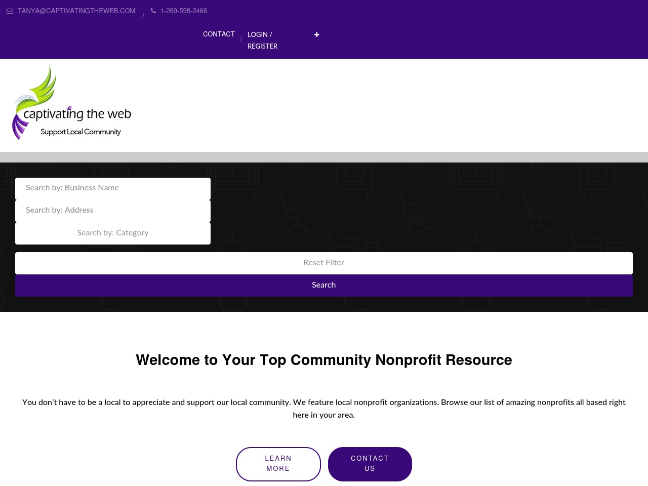 supportlocalcommunity.com screenshot alt-text