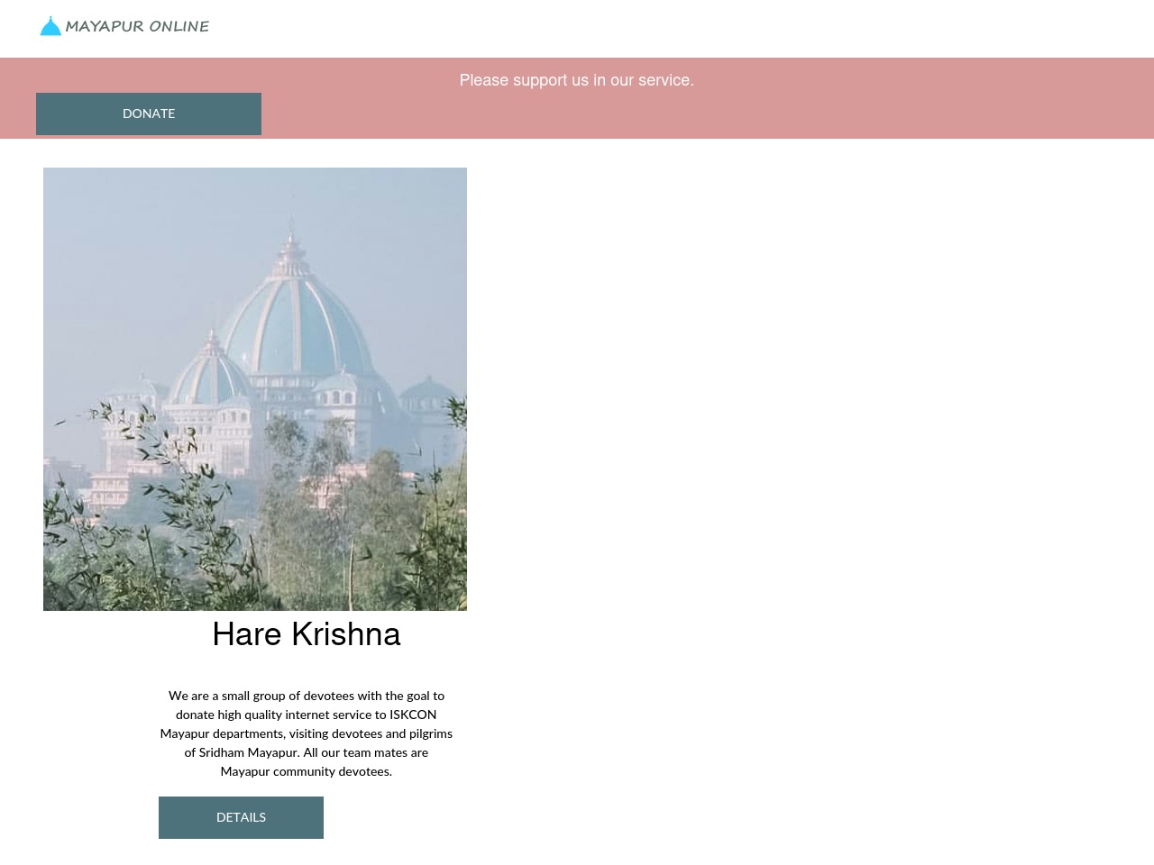 supportmayapur.online screenshot alt-text