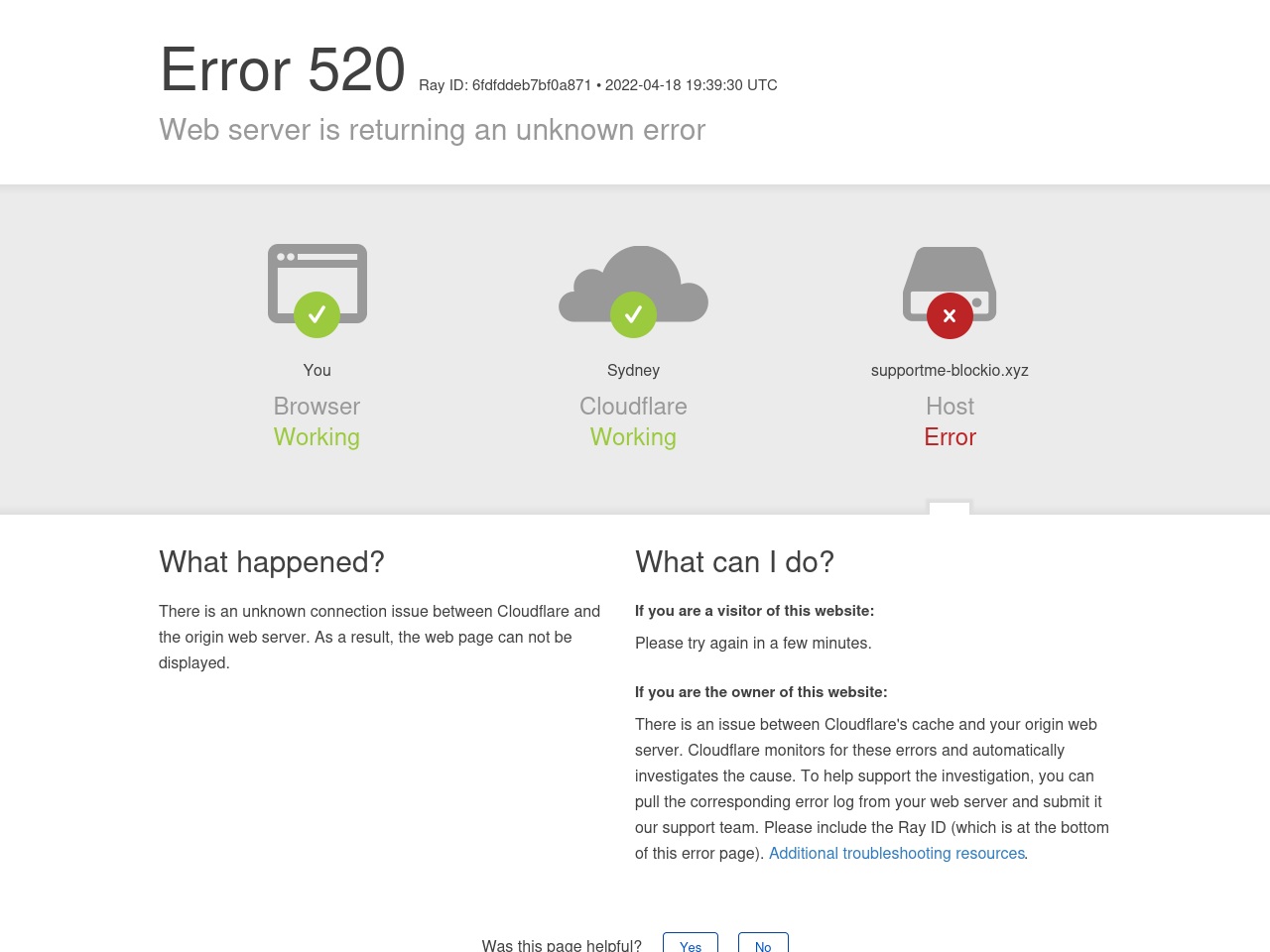 supportme-blockio.xyz screenshot alt-text