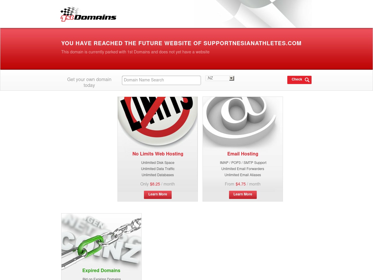 supportnesianathletes.com screenshot alt-text