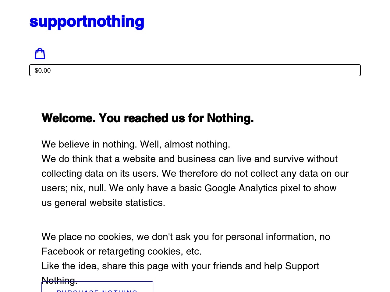 supportnothing.com screenshot alt-text