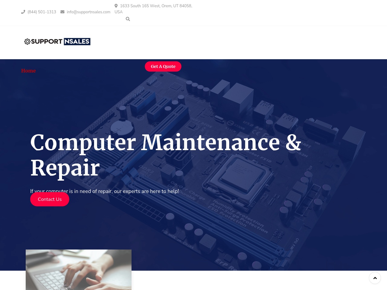 supportnsales.com screenshot alt-text