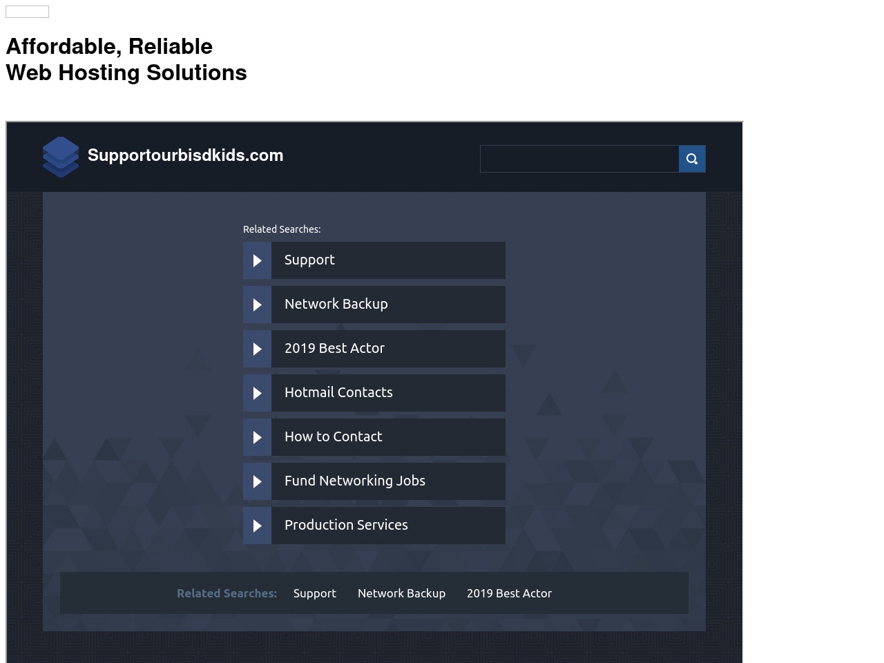 supportourbisdkids.com screenshot alt-text