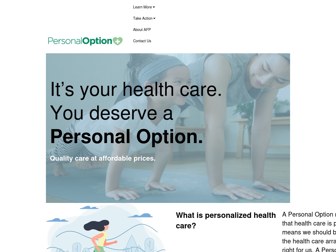 supportpersonaloption.com screenshot alt-text