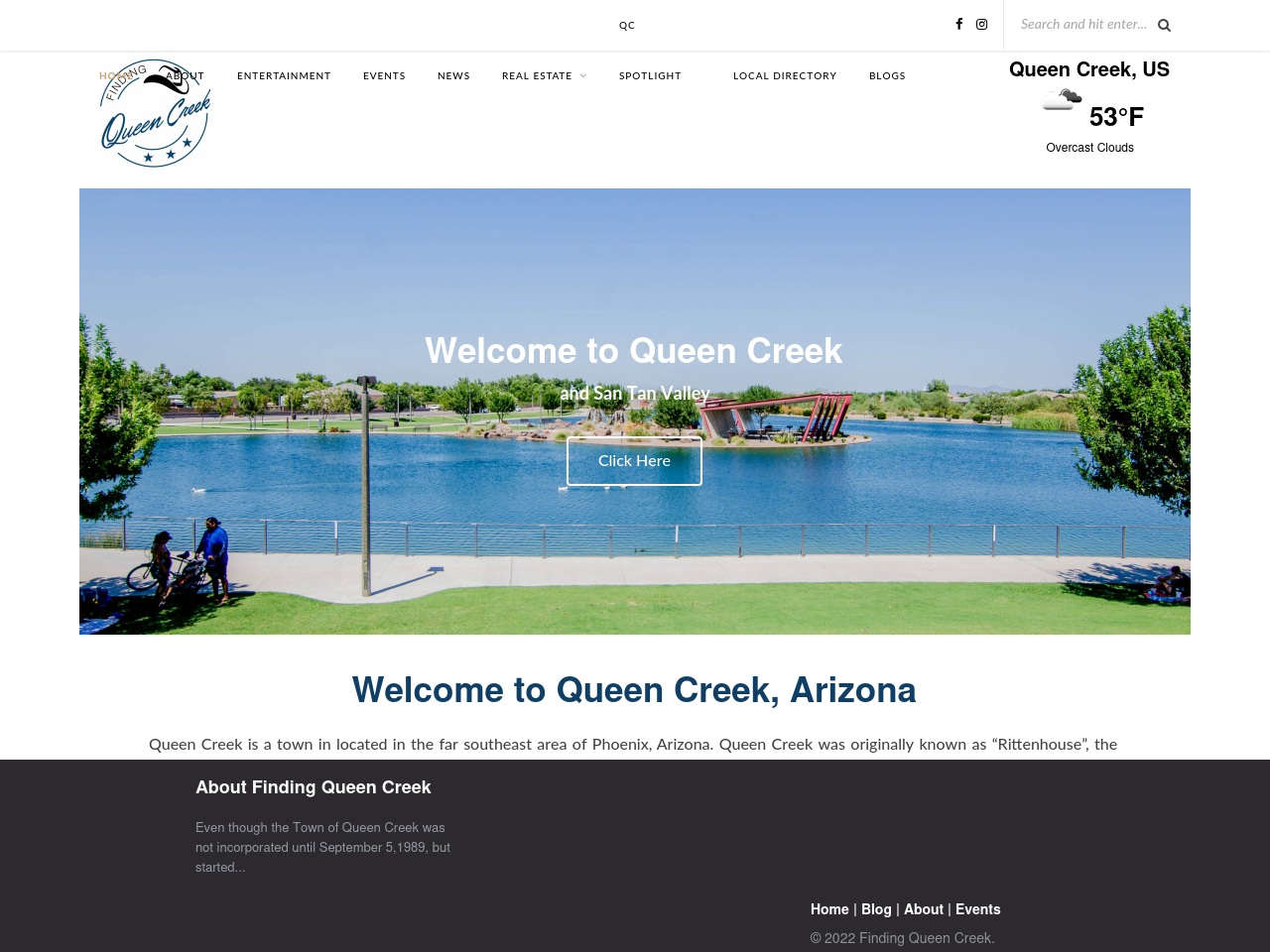 supportqueencreek.com screenshot alt-text