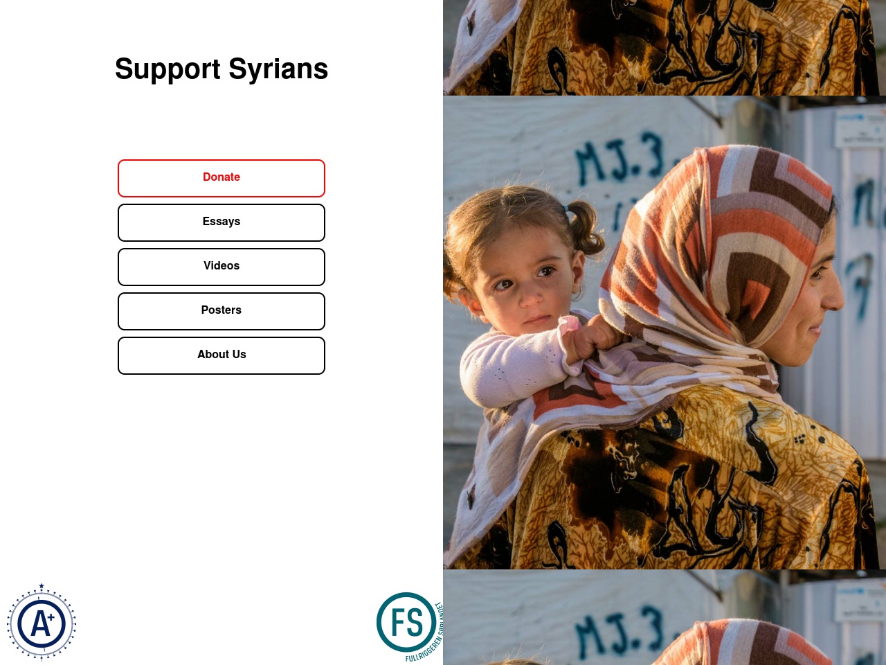 supportsyrians.com screenshot alt-text