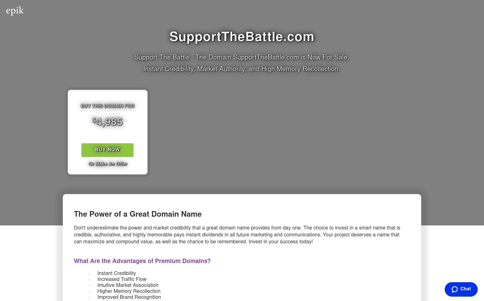 supportthebattle.com screenshot alt-text