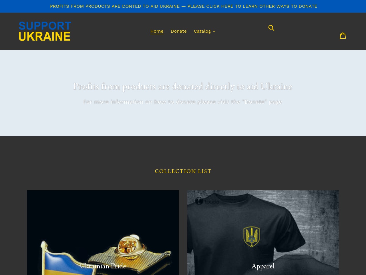 supportukraine.store screenshot alt-text