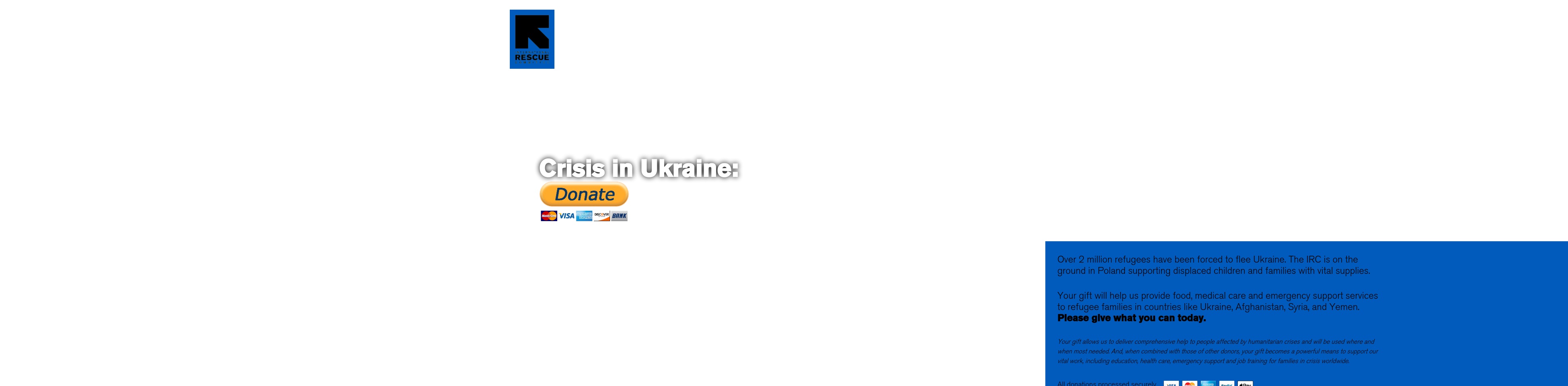 supportukrainerefugees.com screenshot alt-text