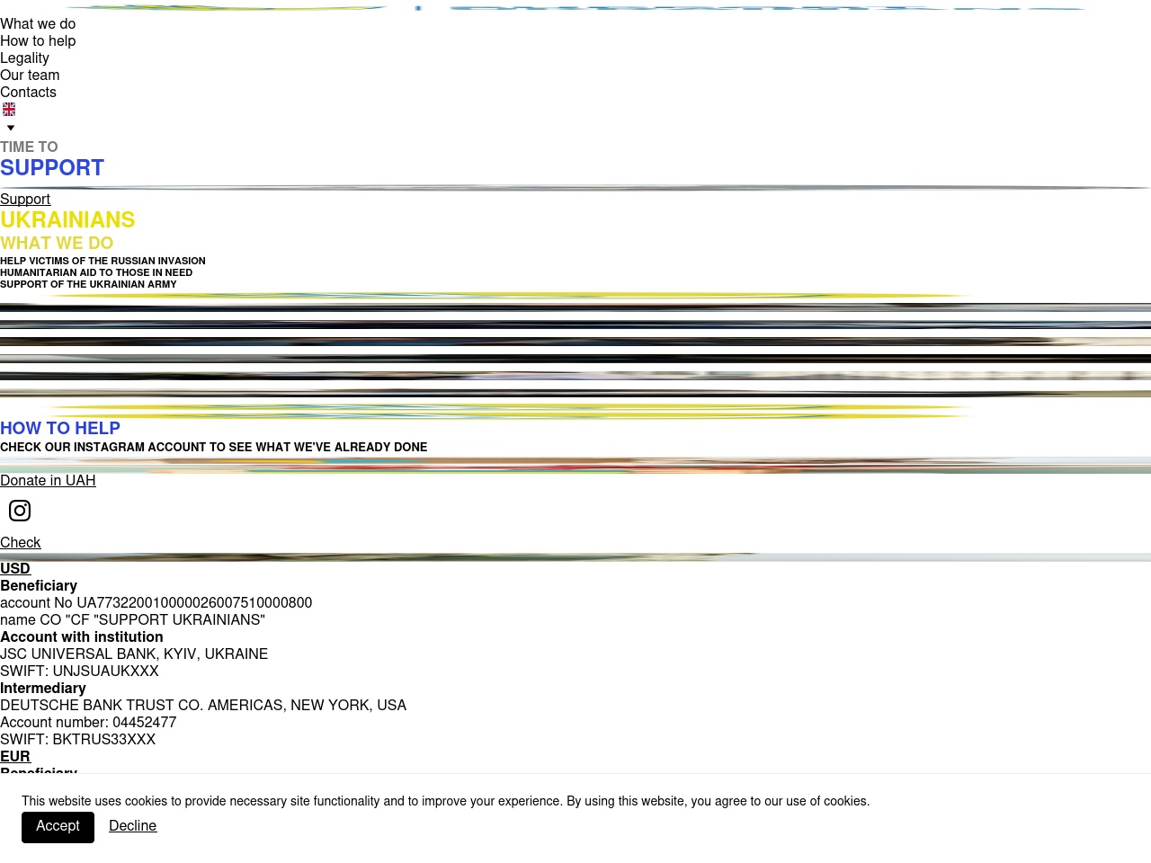 supportukrainians.net screenshot alt-text