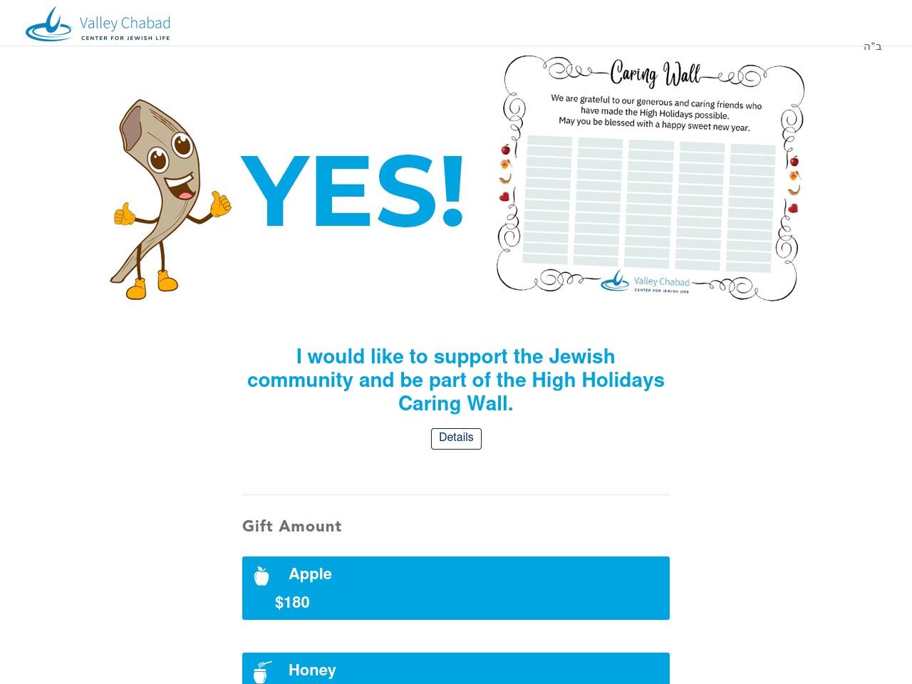 supportvalleychabad.org screenshot alt-text
