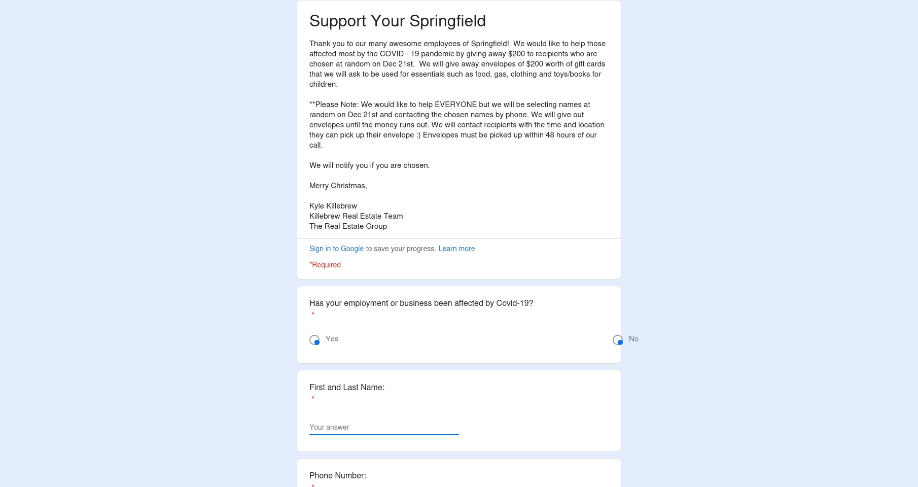 supportyourspringfield.com screenshot alt-text