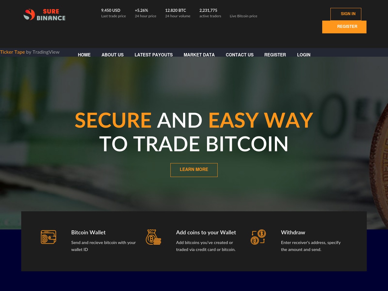 surebinance.com screenshot alt-text