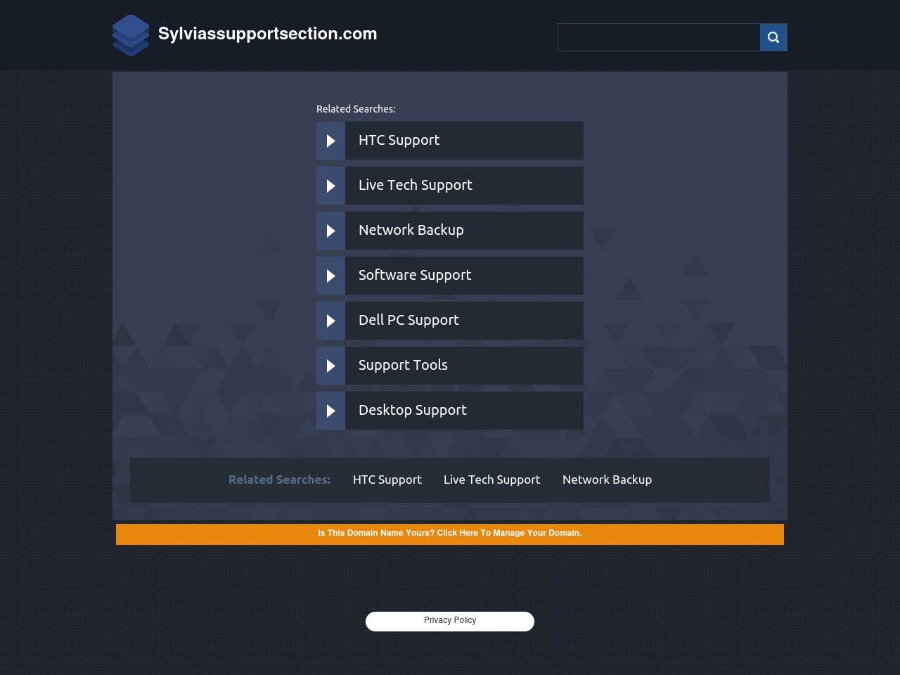 sylviassupportsection.com screenshot alt-text