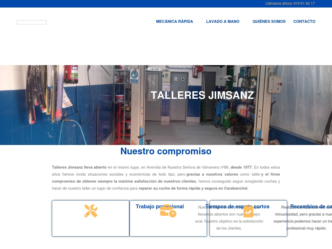 talleresjimsanz.com screenshot alt-text