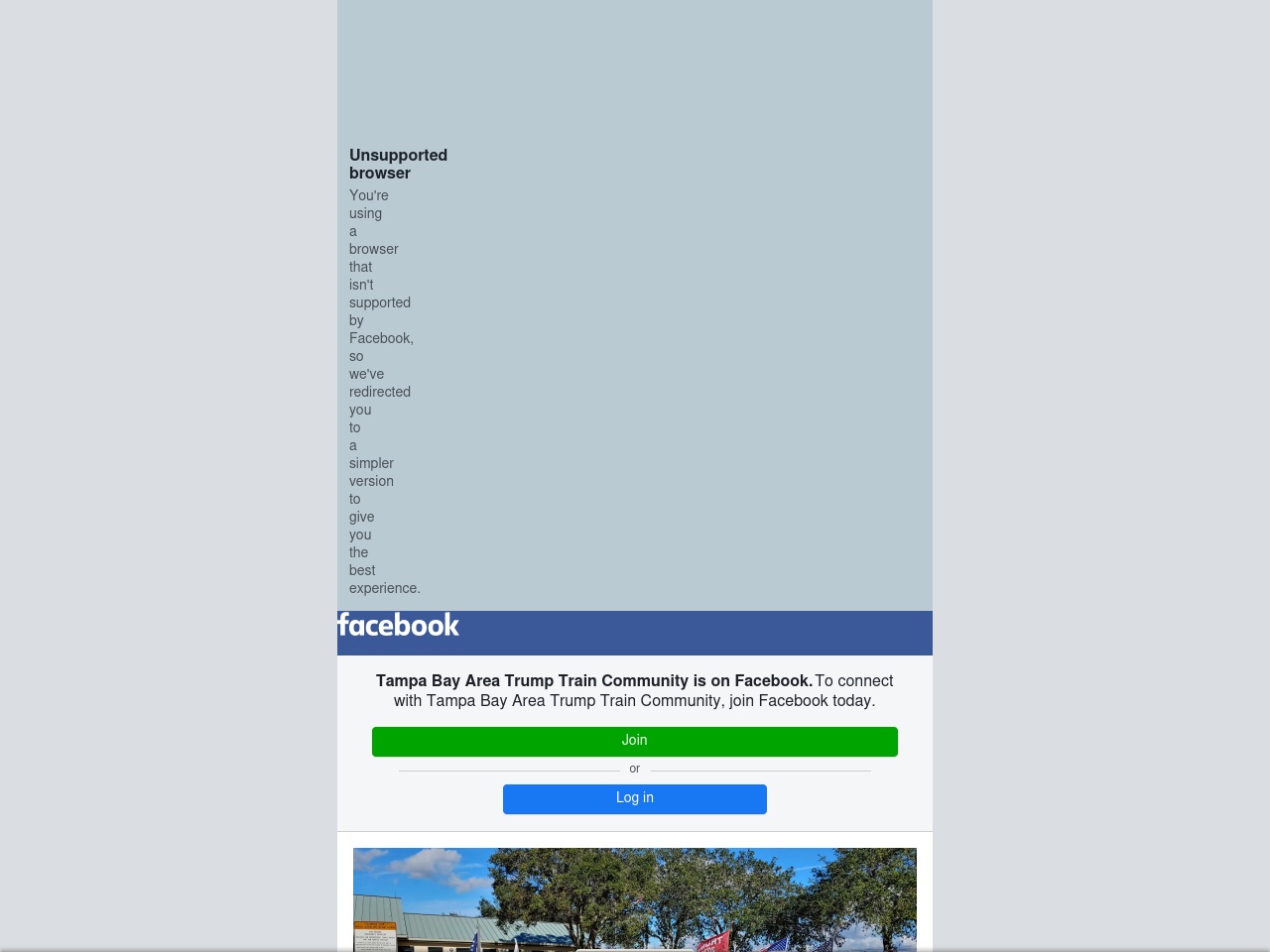 tampatrumptrain.com screenshot alt-text