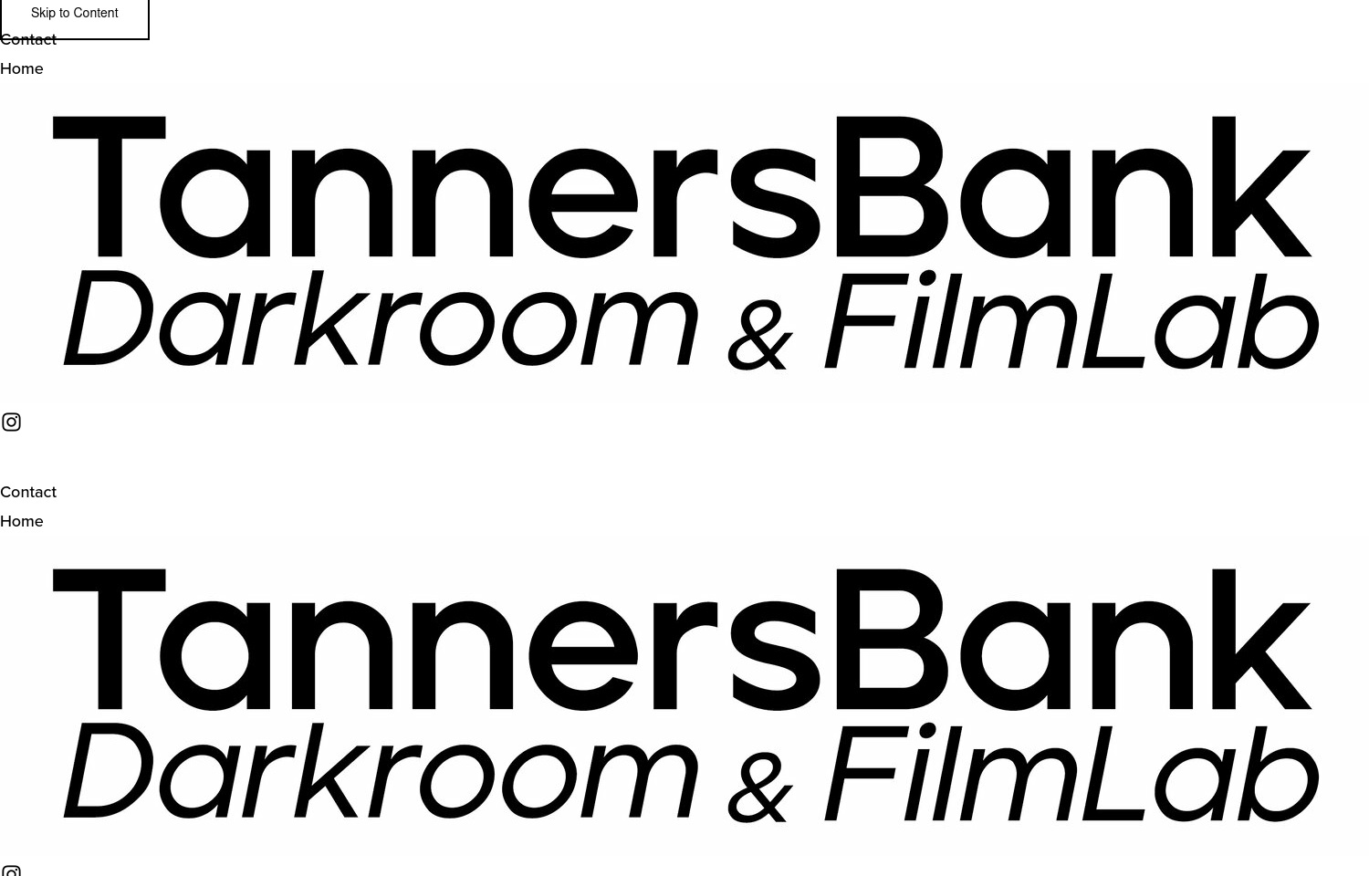 tannersbankdarkroom.com screenshot alt-text