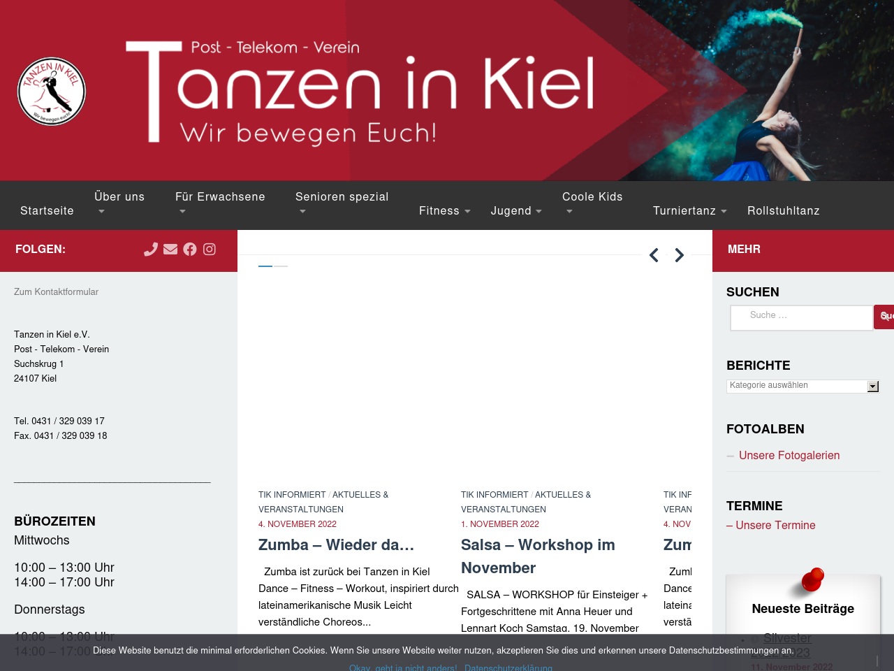 tanzen-in-kiel.net screenshot alt-text