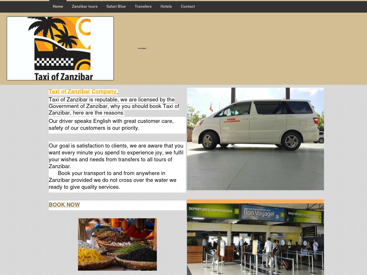 taxiofzanzibar.com screenshot alt-text
