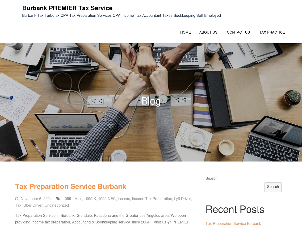 taxservicesburbank.com screenshot alt-text