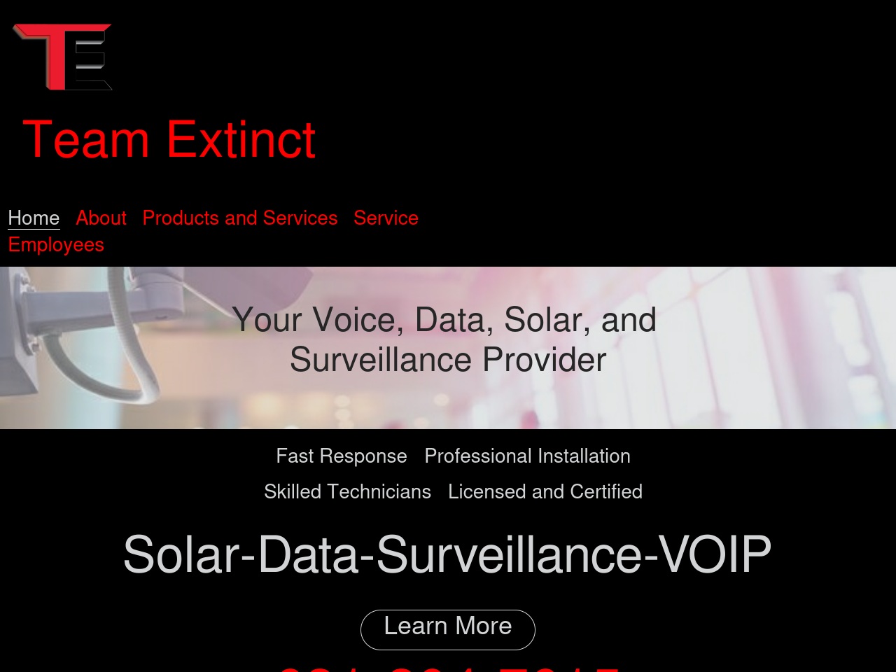 teamextinct.com screenshot alt-text