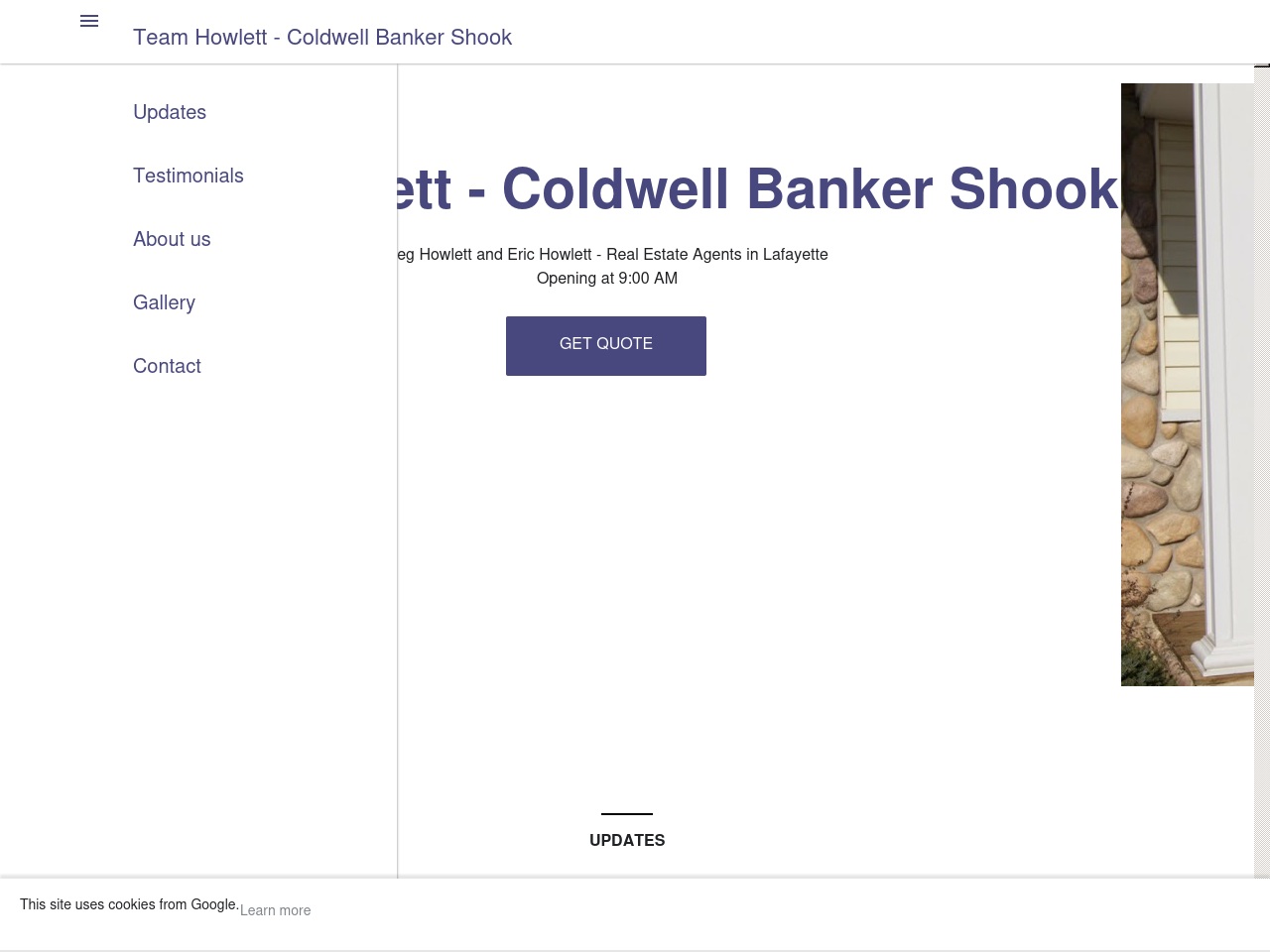 teamhowlett-coldwellbankershook.com screenshot alt-text